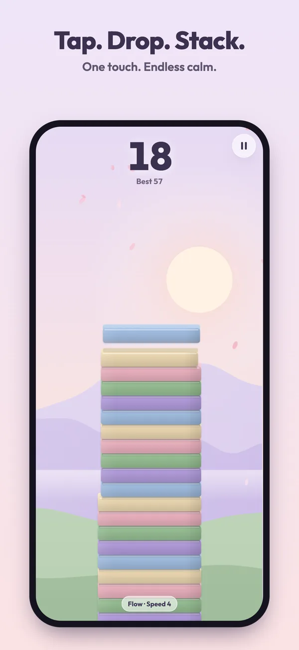 Stacking a tower in Drift & Stack